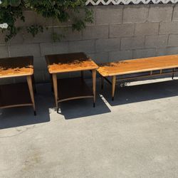 Vintage Mid Century coffee table & end table set