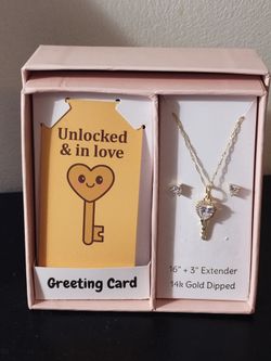 New Taylor Grace Unlocked In Love Jewelry Gift Set 14k Gold Dipped