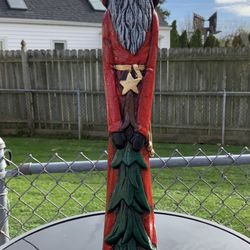 Mid Century Coke Bottle Santa Statue