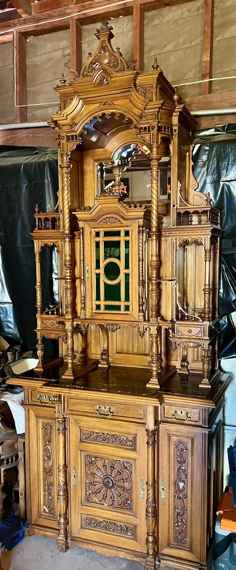 Rare 19th Century Mahogany Buffet Vienna World Fair 1873