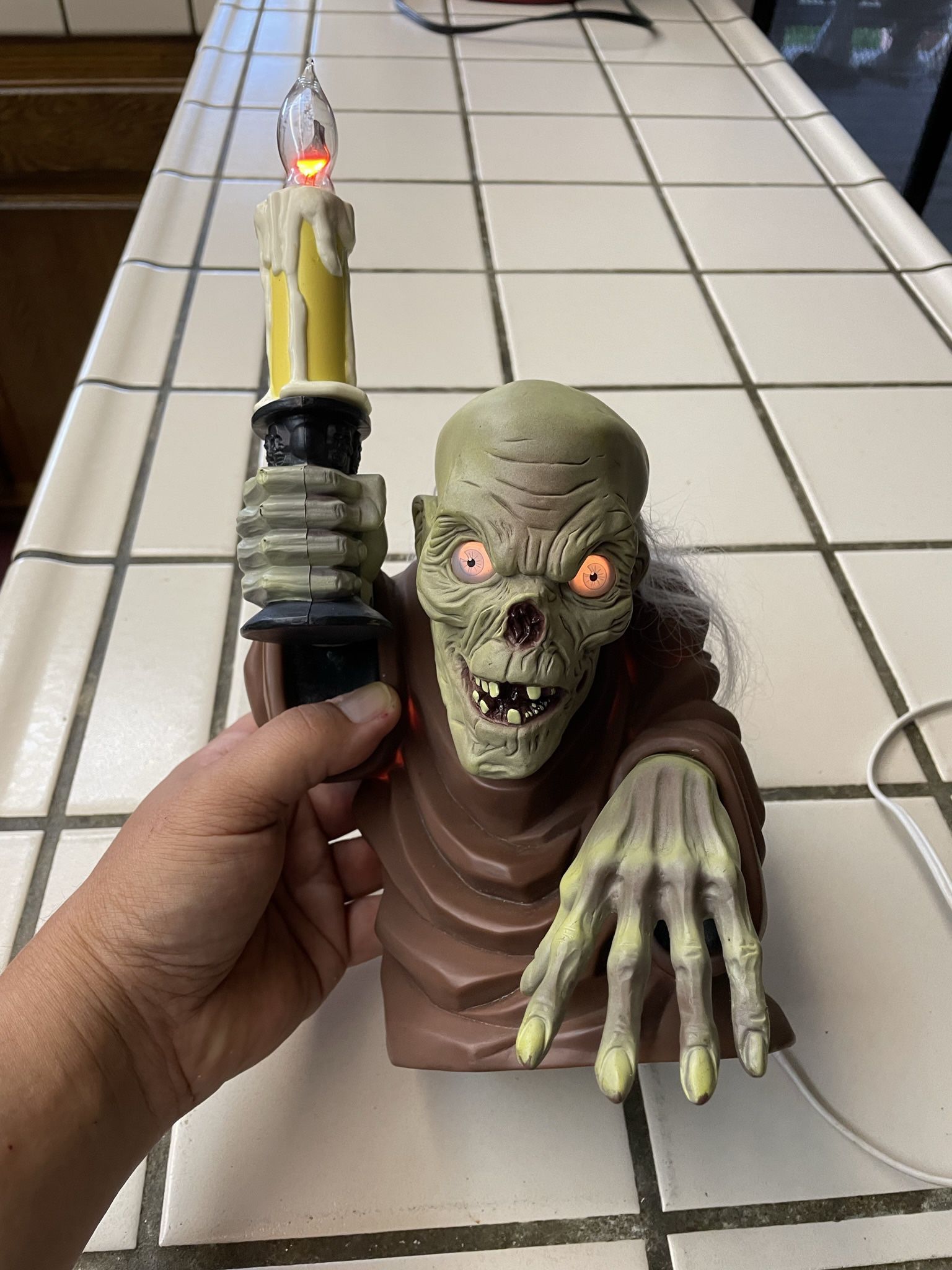 Rare Tales From The Crypt Cryptkeeper electric Candle Light lamp