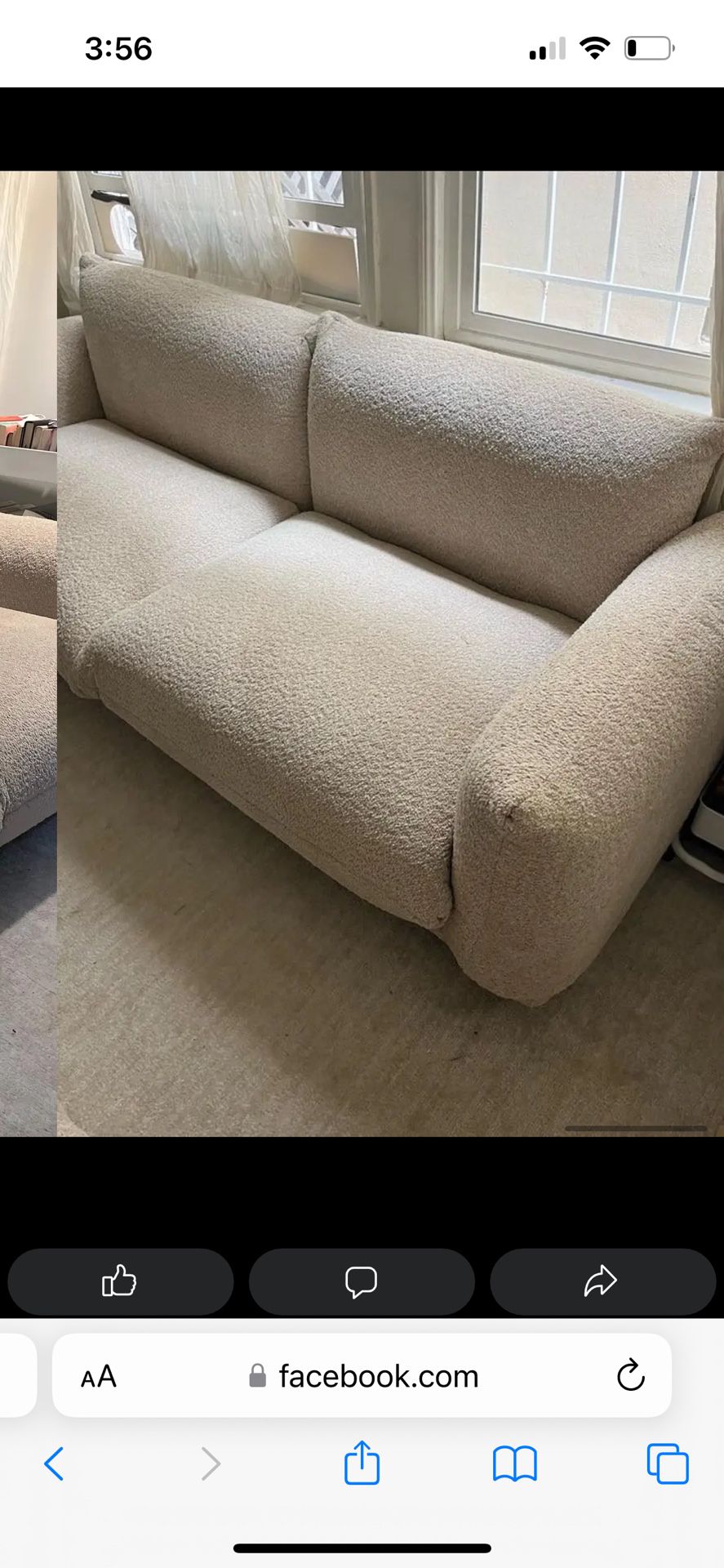 Lightly Used Lambs Wool Couch