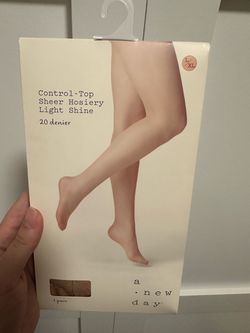 A New Day Control-Top Sheer Hosiery L/XL
