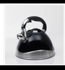 Creative Home Crescendo 12.4-Cup Stovetop Tea Kettle in Black