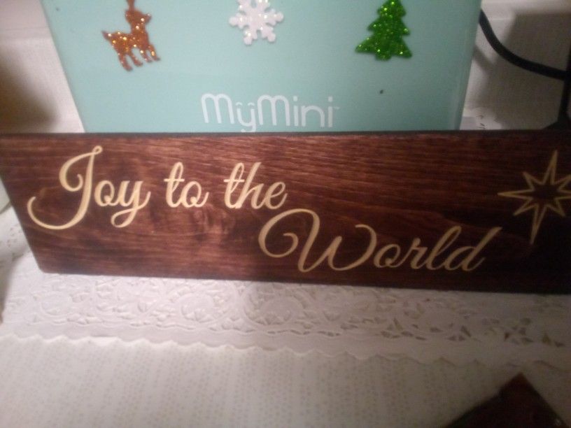 Handmade Wood "Joy To The World"