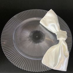 Off White Satin Dinner Napkins 