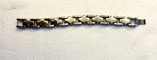 Vintage Stainless Steel Rung Men’s Wrist Band