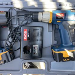 Ryobi Drill Driver And Cordless Flashlight- 2 Batteries And Charger Included 