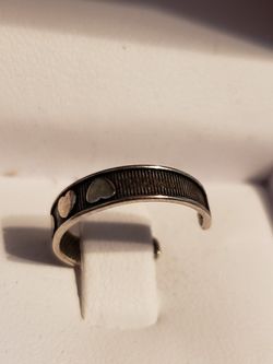 925 pretty hearts toe ring