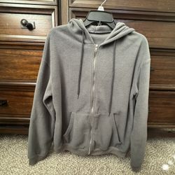 Women’s gray zip up hoodie
