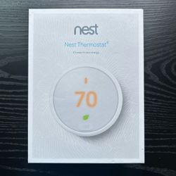 Google Nest Thermostat T4000ES E Smart Thermostat White  Open Box