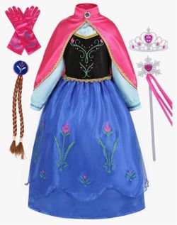 Disney Princess Anna Costume Dress Set