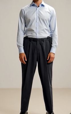 Men's Hugo BOSS Tonal Gray Plaid Wool Dress Pants 30R