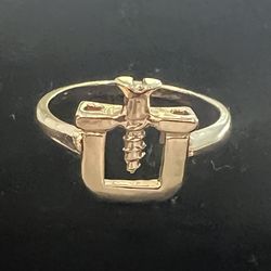 😄 SCREW-YOU 14k Yellow Gold Ladies Ring