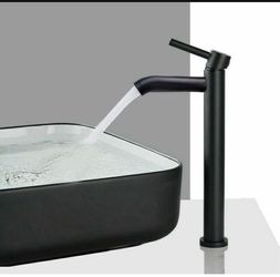 Matte Black Tall Vessel Sink Faucet