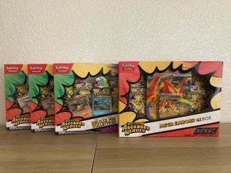 Ascended Heroes pins & ex boxes