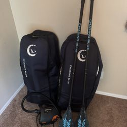 Two Inflatable Paddleboards With Electric Pump