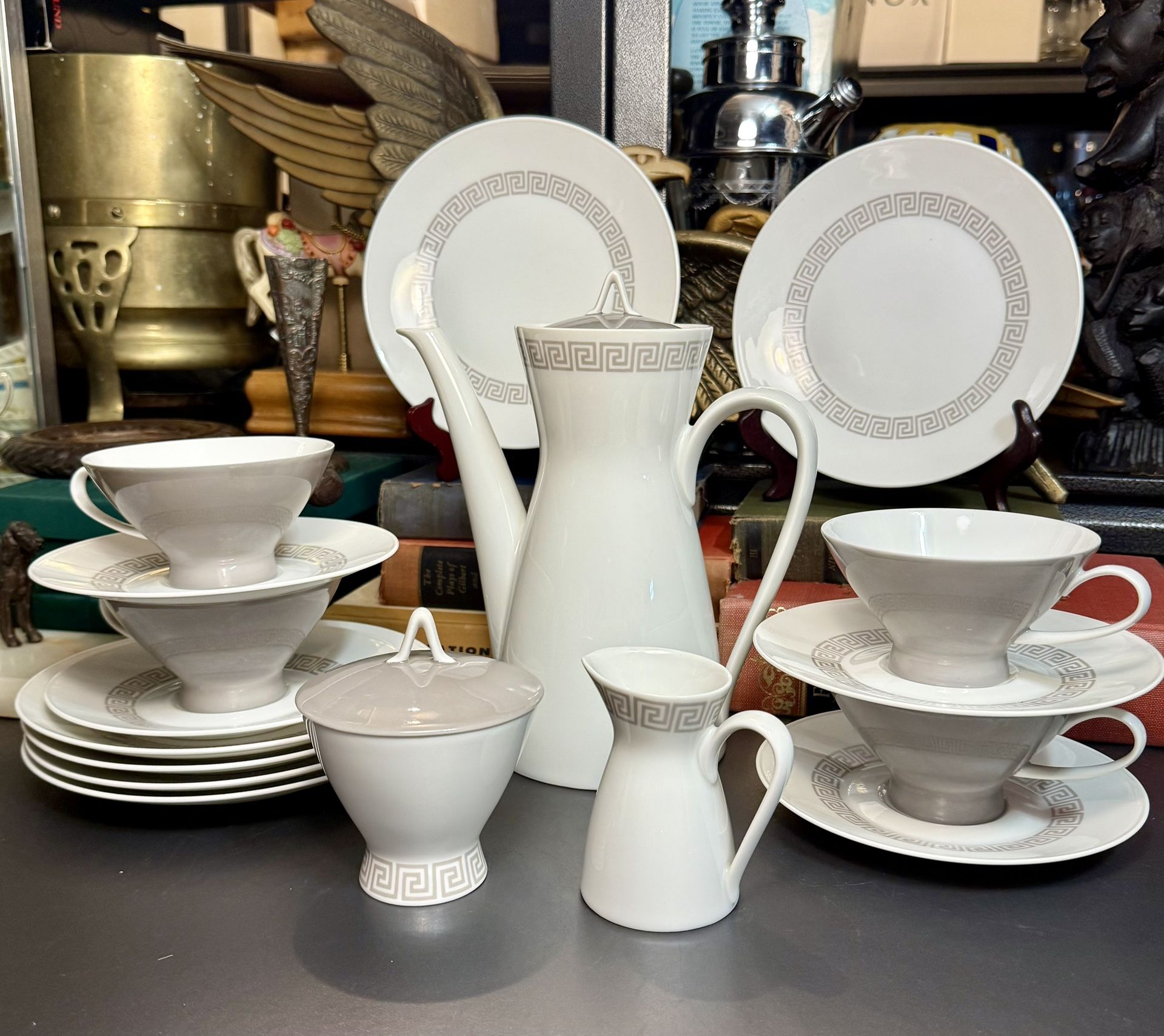 19p. Vtg Rosenthal Germany Athenia Coffee Tea Pot Tea Set Cups Saucers Plates