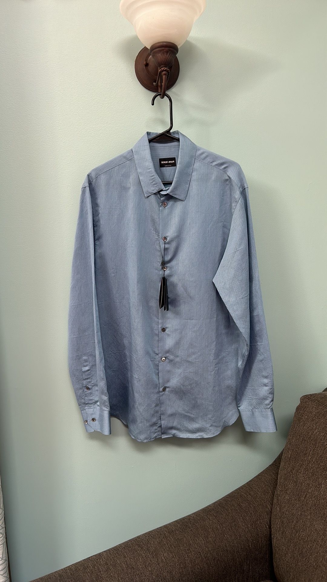 NWT Giorgio Armani Blue Dress Shirt