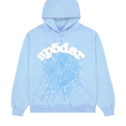 Sky Blue Web VVS Sp5der Hoodie M
