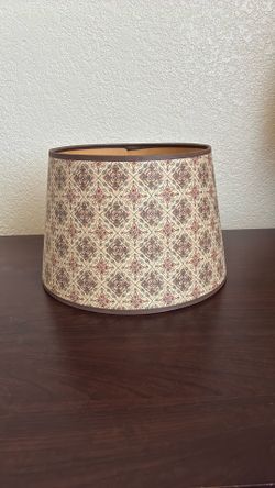 Vintage Clip On Geometric Floral Print Lamp Shade Cottagecore