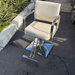 White Leather Barber Chair