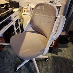 White & Gray HBADA Computer Desk Chair