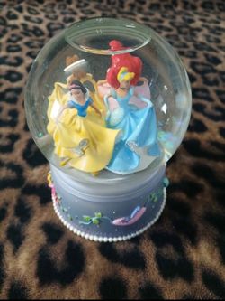 Disney princess musical snow globe