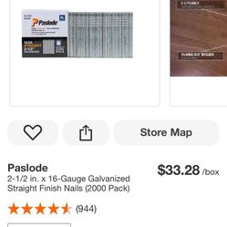PASLODE 16g finish nail 2-1/2