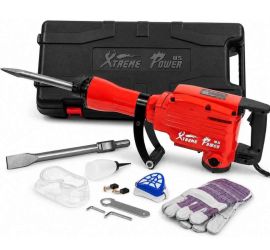 2200W Demolition Jack Hammer Flat Chisel Bull Point Chisel Bits Demo Chipping Hammer Concrete Pavement Breaker DIY Construction Concrete Floor Breaker