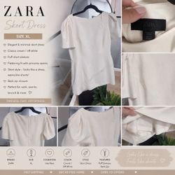 Zara Cream Skort Dress Size XL