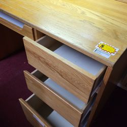 OFFICE/STUDENT/BENCH WORK DESK WITH 3 DRAWERS AND SHELVE (HOME76)