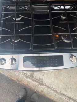 5 burner stainless steel slide in gas stove