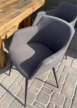 Moe’s Furniture Rhonda Arm Chairs x2 (gray)