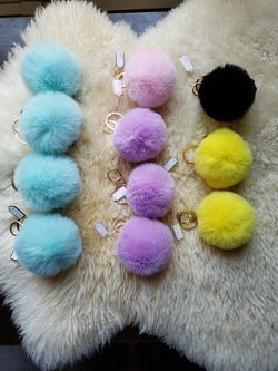 Extra Soft Plush Pom Pom Keychain