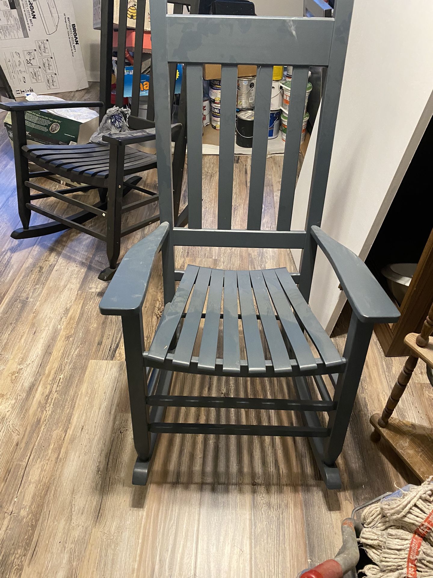 Rocking Wood Chair One Grey And One Black $100  Both