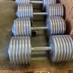 100lb Bar Bells Chrome 