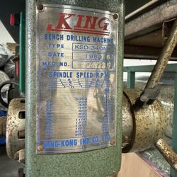 King  Brand Bench Drill Machine