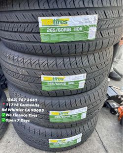 265/60R18 TBB All Season Set of Tires Installed and Balanced Set de Llantas Nuevas Instaladas y Balanceadas