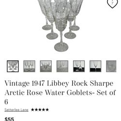Vintage Water Goblet
