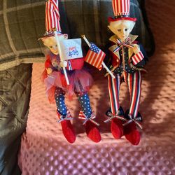 Collectibles Cynthia Rowley 4th If July  Porcelain Dolls 45$ For Pair