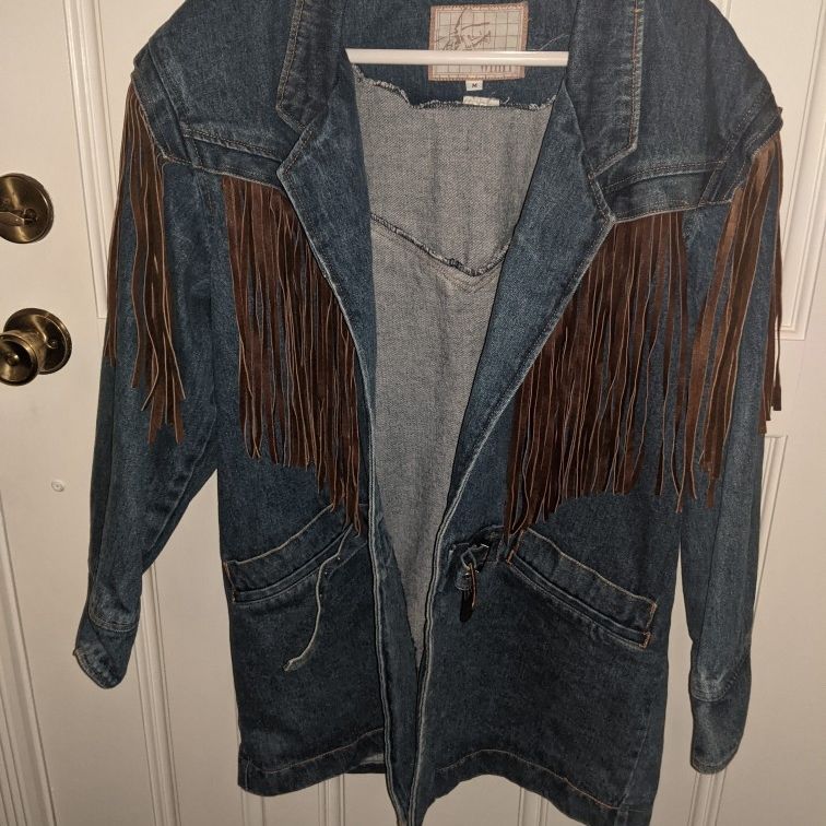 One Of Kind🎄Ladies Western Coat. Jean Material $30