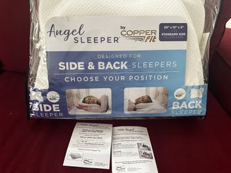 Copper Fit Angel, Ultimate Memory Foam Pillow for Side and Back Sleepers Wearable Blanket, King (Pack of 1), White