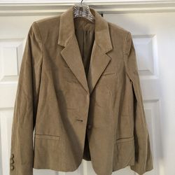Khaki corduroy blazer, size 13