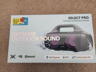 Soundcore Select Pro Bluetooth Speaker with BassUp, IPX7 Waterproof, & LED Lights