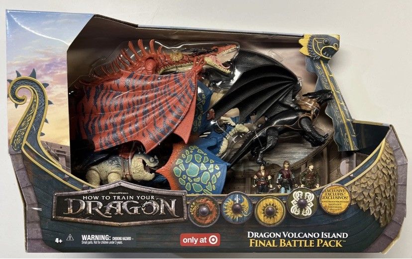 How to Train Your Dragon Live VOLCANO ISLAND FINAL BATTLE PACK 7 Figure Set