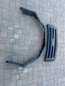 Grille and Front Upper Bumper Cover For 2010 Ford Expedition