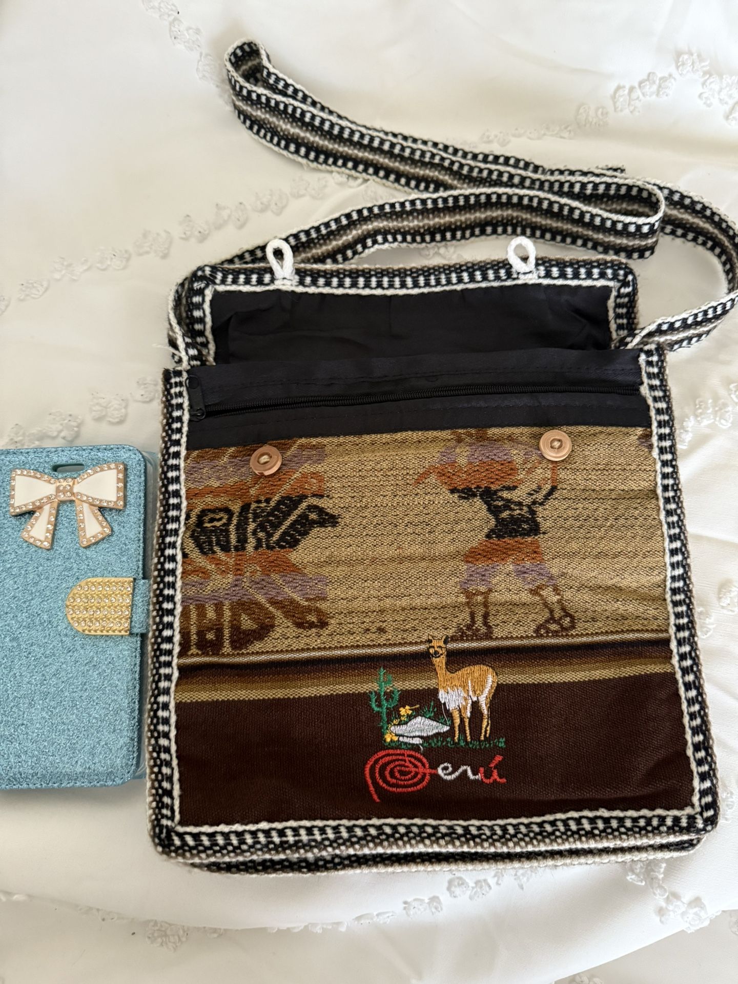 Authentic Peru Cross Bag With Phone Case