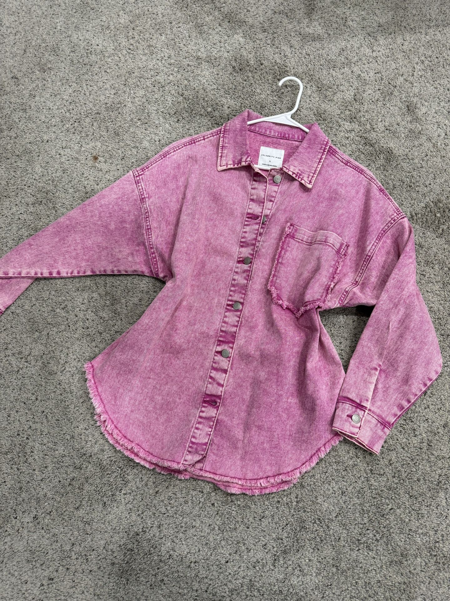 Pink Denim Oversized jacket 