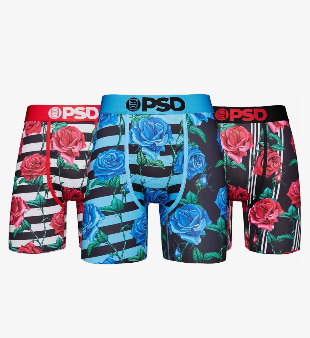 PSD Underwear Striped Rose 3 Pack Men’s Core Standard Briefs Size M